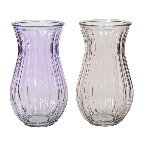 Ваза стеклянная Lovely Days Н22,5 см 2 цвета в ассортименте 835288 Kmg