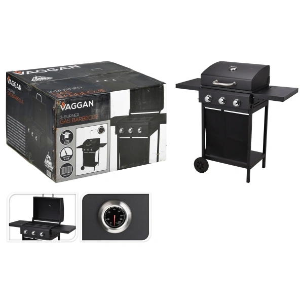Барбекю газовый BBQ площадь приготовления 48х38 см 3 конфорки по 2,8 кВт X88000020 К