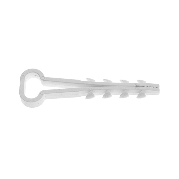 Дюбель-хомут для прямоугольного кабеля 10х5 мм белый (100 шт в пласт. конт.) STARFIX