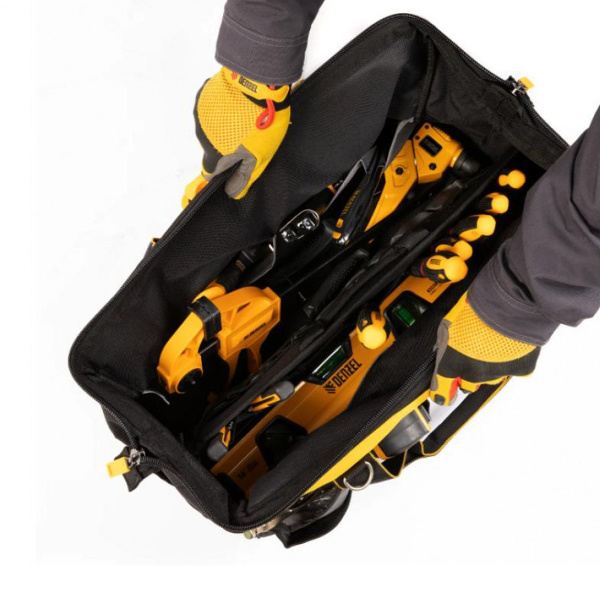 Сумка для инструмента, 500х245х300 мм, 20 карман.,съемный органайз. 10 карман.,наплеч. рем.// Denzel