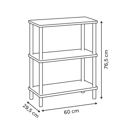 Стеллаж 5Five Como 3 полки 60х29,5х76,5 см 212853