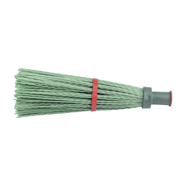 Метла полипропиленовая 63217 140х310 мм круглая с ободом , деревянный черенок Сибртех