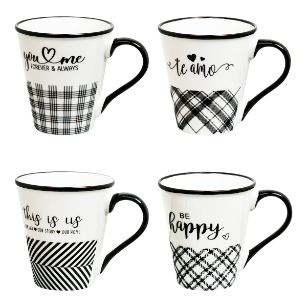 Кружка керамическая 400 мл 4 диз в ассортименте SDM046-3399 PRC