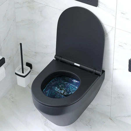 Унитаз подвесной AM.PM C701700MBSC Spirit V2.0  FlashClean с сиденьем микролифт, черн мат,