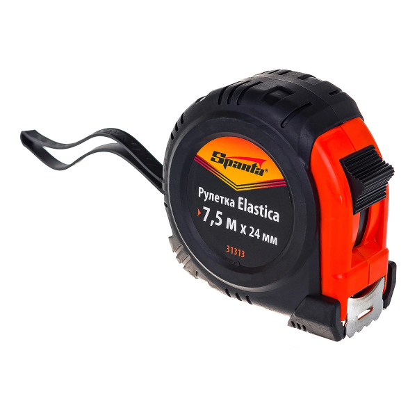 Рулетка Elastica, 7.5 м х 24 мм, обрезиненный корпус// SPARTA