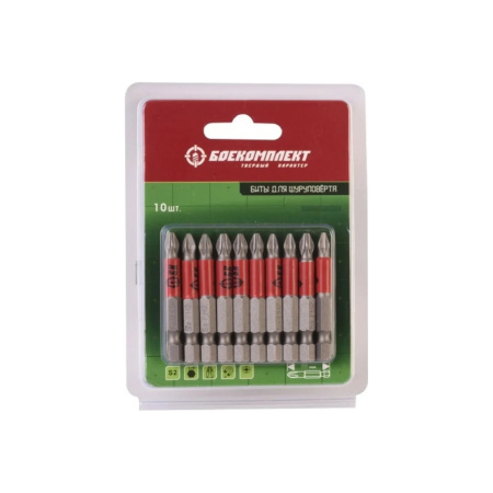 Биты T15x50мм, Torx Tamper, сталь S2, 10шт ЛЕНТА, БОЕКОМПЛЕКТ BT15-50-10L
