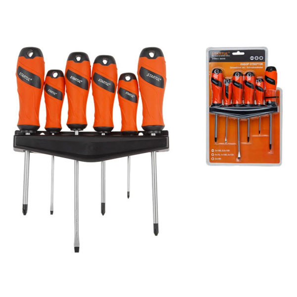 Набор отверток 6шт (SL3х100,5,5х150 PZ2х100 PH0х75,1х100,2х125) STARTUL MASTER (ST3056-6)