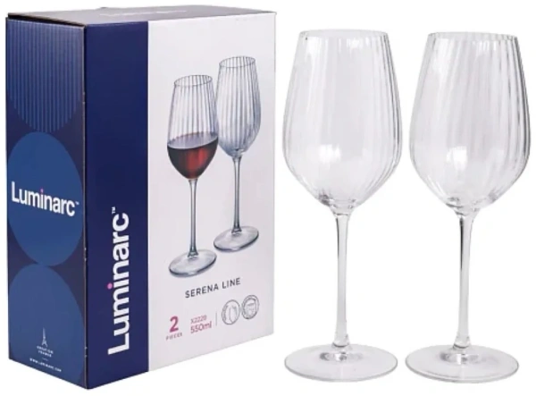 Набор бокалов для вина Luminarc SERENA LINE 2шт 550мл X2229