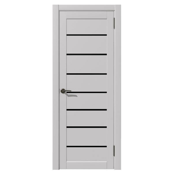Дверное полотно остекленное FORET LIGHT Линия Серая (ст.черное) 700мм