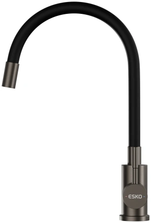 Смеситель д/к гибкий излив, графит-черный ESKO Snake K44GMB