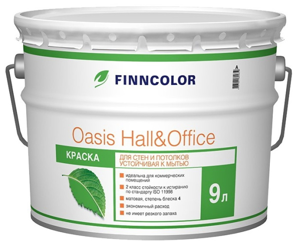 Краска OASIS HALL & OFFICE C гл/мат 9л Краска OASIS HALL & OFFICE C гл/мат 9л