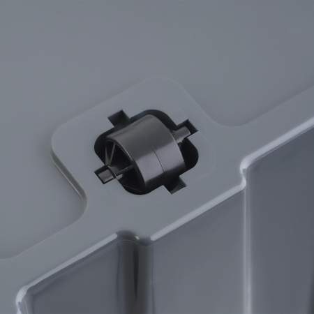 Ящик с крышкой на роликах Rox Box PRO 50л особопрочный, антрацитовый