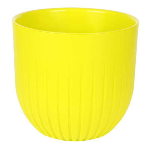 Горшок пластиковый с вкладкой, Альфа Медовый d. 13 h.12,5 1,4 л. А13-34