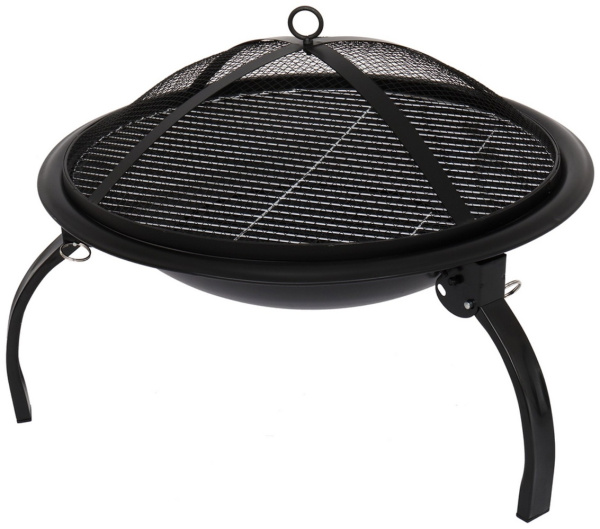 Гриль-очаг с крышкой, складные ножки 0,8 мм Ø 56х43 см 2206 CN