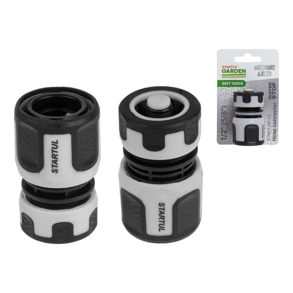 Муфта быстросъемная 1/2"(5/8") с автостоп. STARTUL GARDEN (ST6017-06-1/2), арт.ST6017-06-1/2