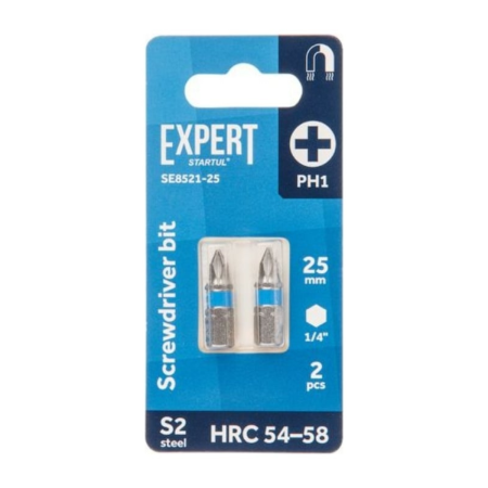 Насадка крестообразная PH1 25мм  2шт EXPERT STARTUL (SE8521-25), арт.SE8521-25