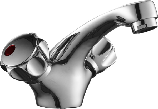 Смеситель д/р DecoRoom DR45011R двуручный  монолитный, хром