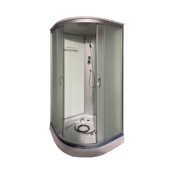 Душевая кабина APPOLO AP1M-10 матовое стекло, белый, низкий поддон 1/4 круга 100*100*215 Душевая кабина APPOLO AP1M-10 матовое стекло, белый, низкий поддон 1/4 круга 100*100*215