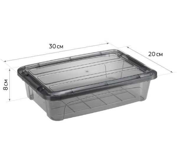 Ящик для хранения IDEA КИП с замками 2,8л М 2333