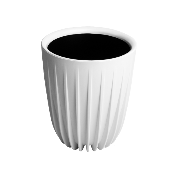 Горшок пластиковый с вкладкой, Сигма белый СИ 19-10, d.19 h.23 4,6 л.