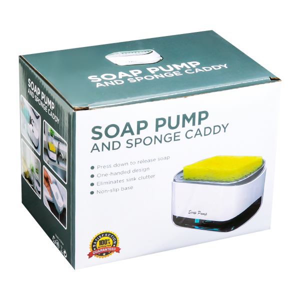 Диспенсер кухонный для моющего средства с губкой P-024 PRC