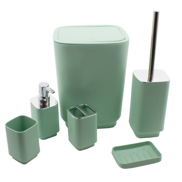 Набор для ванной комнаты Sanitary 6 предметов мята 7001 CN