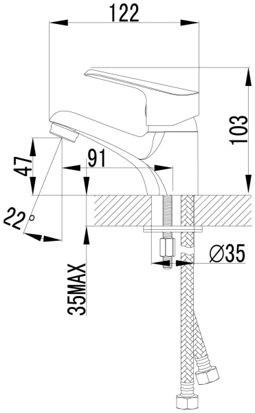 Смеситель д/р Lemark Партнер (LM6556C) "р35"