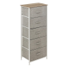 Комод текстильный 5Five 5 секций 45x30x114см серый 193571A