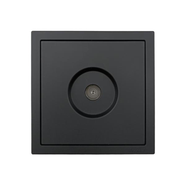 Розетка ZIMA 704 4288 129 ТВ проходной черная матовая (механизм)