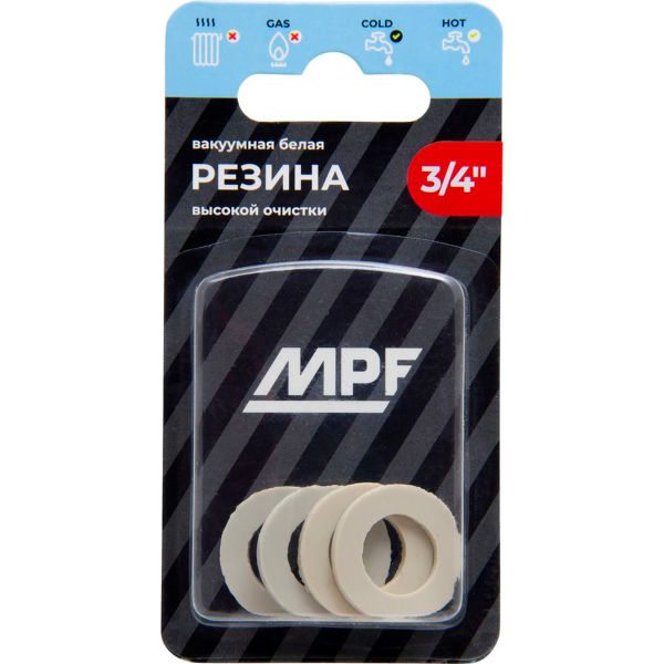 Прокладка резиновая (белая) MPF 3/4" (4 шт.), МР Прокладка резиновая (белая) MPF 3/4" (4 шт.), МР