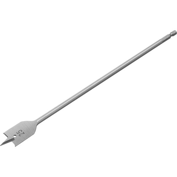 Сверло по дереву перовое удлиненное, 25 х 300 мм, 6-гранный хвостовик// Matrix