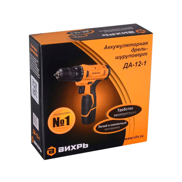 Дрель-шуруповерт аккумуляторная ДА-12-1 (1,5 А/ч-2А/ч) Вихрь
