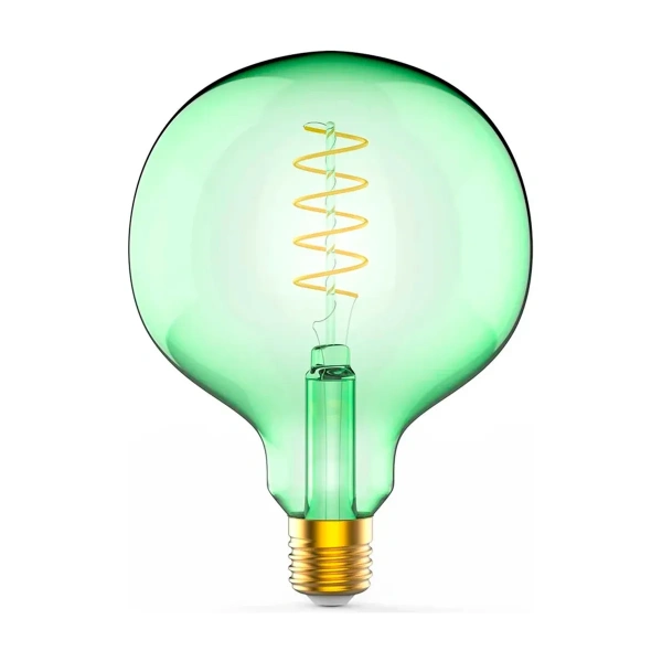 Лампа Gauss LED Filament G125 5W Е27 190lm 1800К green flexible 1012802105