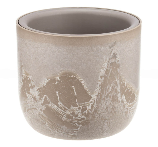 Кашпо МИКРИТ D280мм 7,8л со вставкой, бежевый слайн М 3267