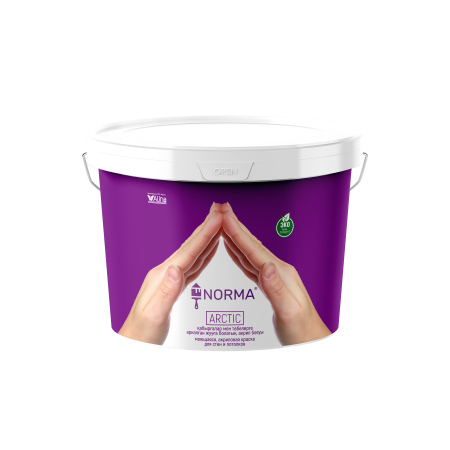 Краска водоэмульсионная, NORMA Arctic, 1 кг (интерьерная, моющаяся, всесезонная)