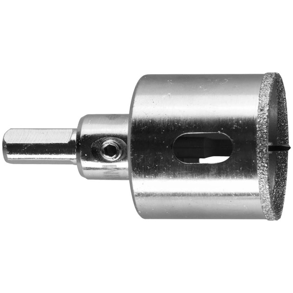 Коронка алмазная по кафелю и стеклу, d=32 мм, зерно Р 60, в сборе с центрирующим сверлом и имбусовым