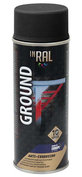 Грунт Аэроз Черный 400мл RAL9011 Inral