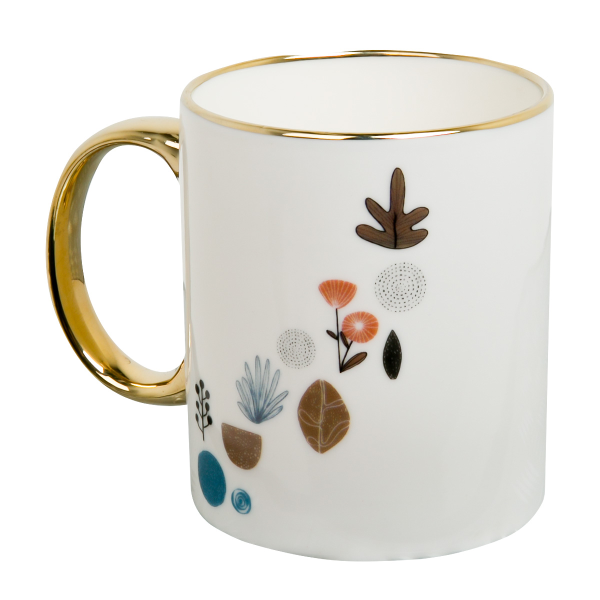 Кружка Winter 350 мл с золотой каймой 4 диз в ассортименте SDM022-3350G PRC