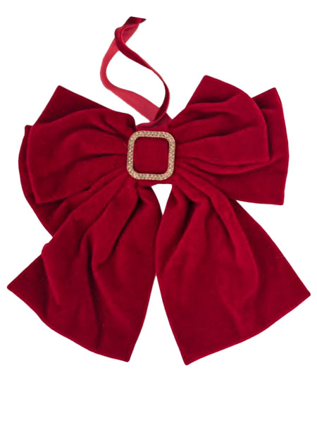 Бант декоративный Magic Time красный бархат 17,5х19 см 94602