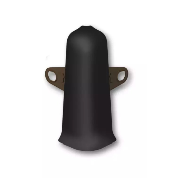 Угол наружный (внешний) с крепежом для плинтуса 70мм "Деконика", 007 Черный