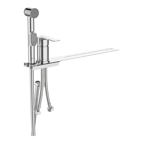 Смеситель Milardo Tidy,001SB00M08 с гигиеническим душем с установкой на унитаз, глянцевый хром