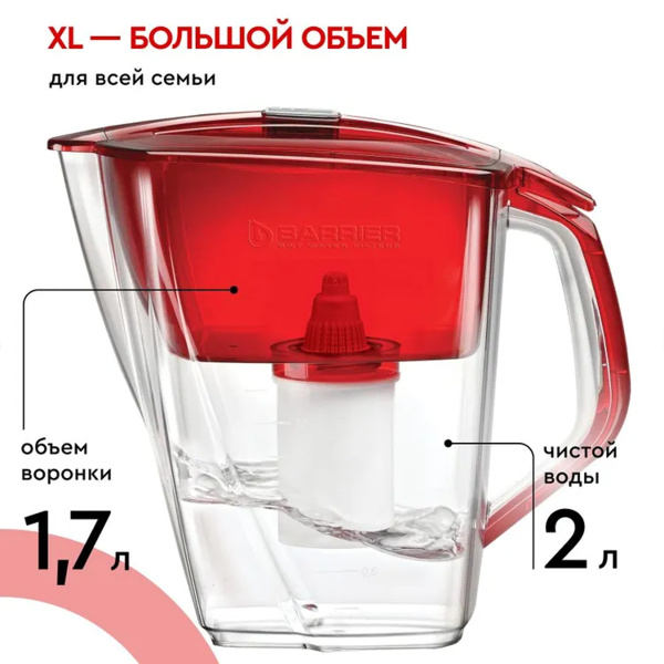 Фильтр-кувшин для очистки воды "БАРЬЕР Гранд Нео" рубин В013Р00