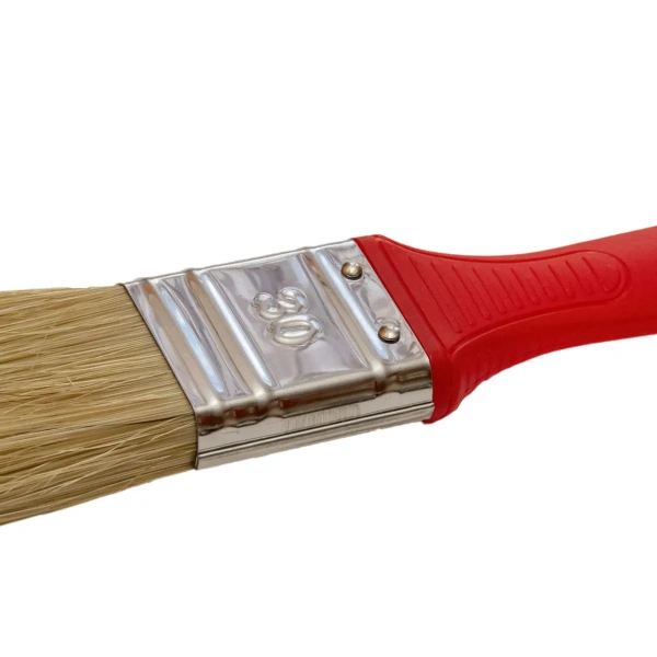 Кисть флейцевая 30мм, смеш.щетина, красн.пласт.ручка