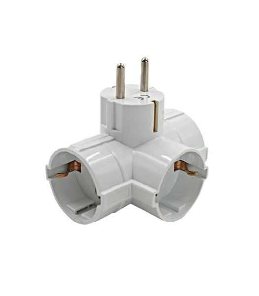 Тройник электрический VT/TRIPLO/16A/WHT/TRIPPLE SOCKET