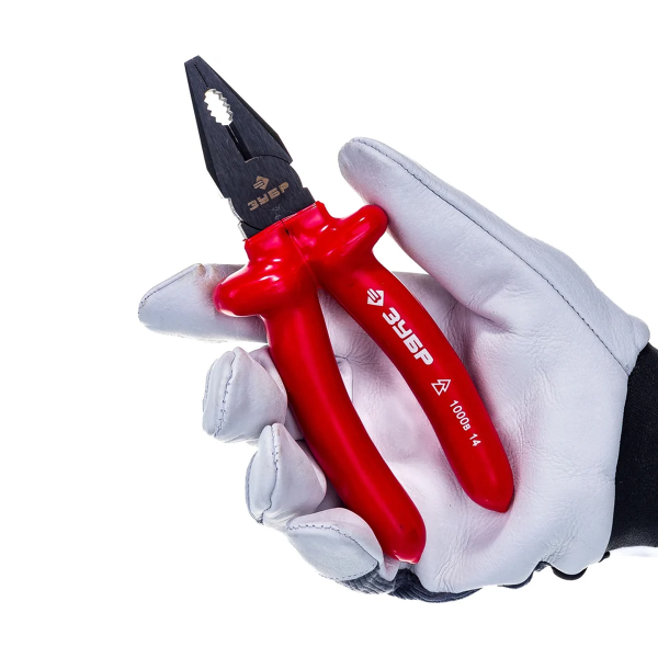 Плоскогубцы "Электрик" 180 мм, комбинированные, диэлектрические ЗУБР (2214-1-18)