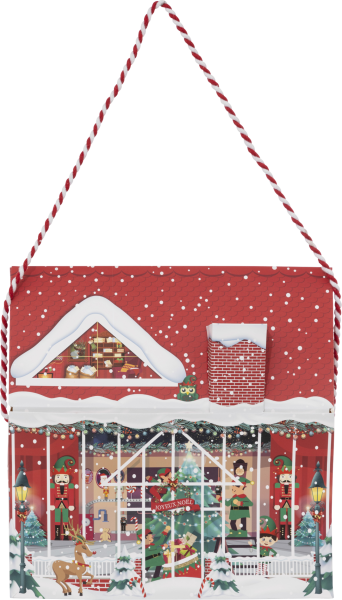 Коробка подарочная Feeric новогодний домик 25х12х25 см 191404