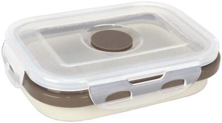 Ланч-бокс DH 22х14х4 см силикон складной DH0416-STONE WHITE