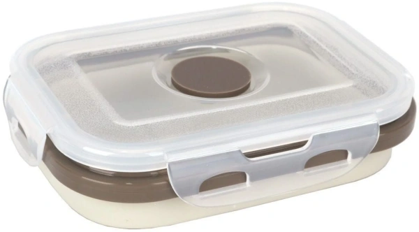 Ланч-бокс DH 22х14х4 см силикон складной DH0416-STONE WHITE