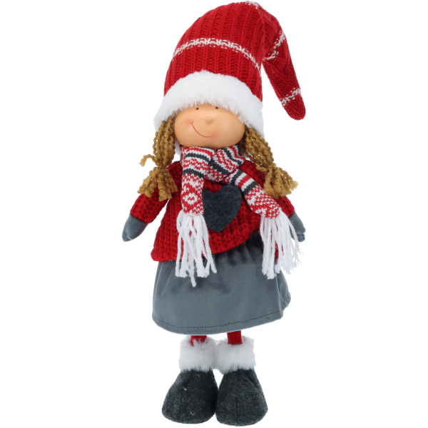 Фигурка новогодняя Koopman Девочка в красноой шапке 2 вида в ассорт ALX620200