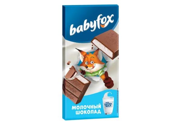 Шоколад молочный Вabyfox 90г